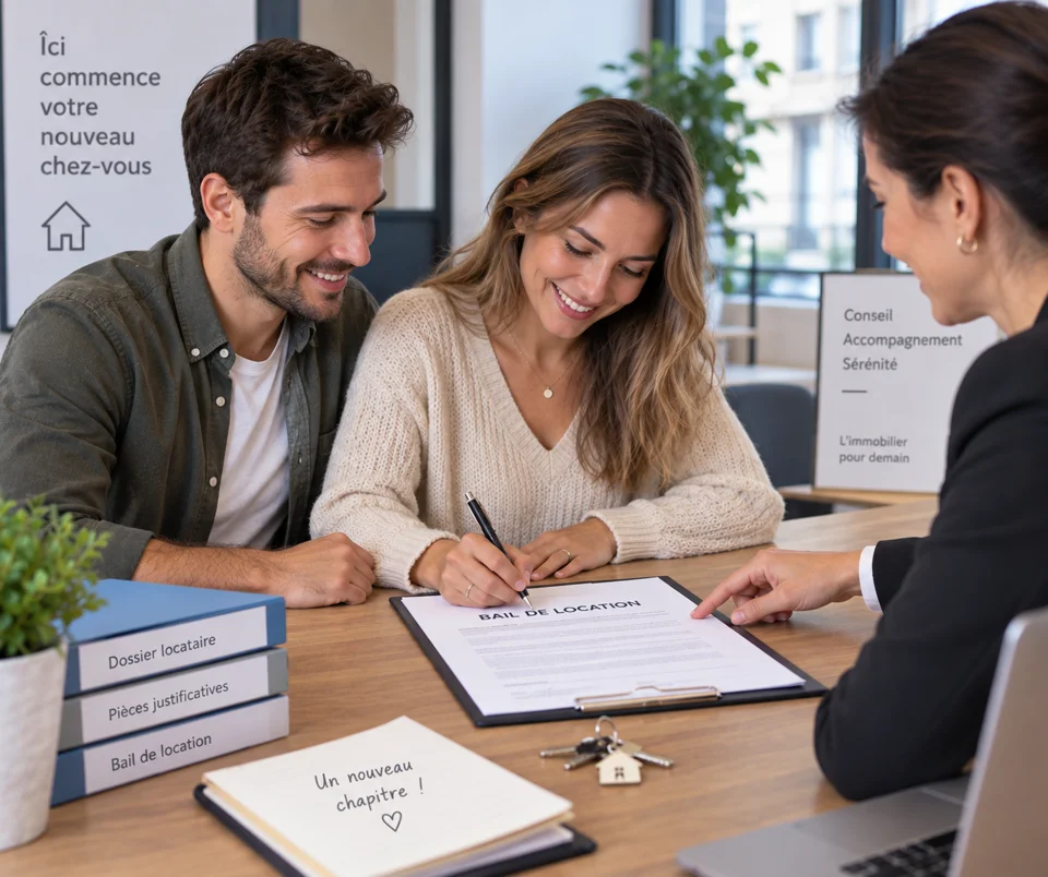 Signature d’un bail de location immobilière